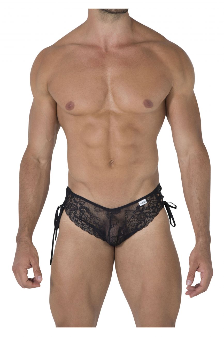 CandyMan 99488 Side Tie Lace Bikini Black