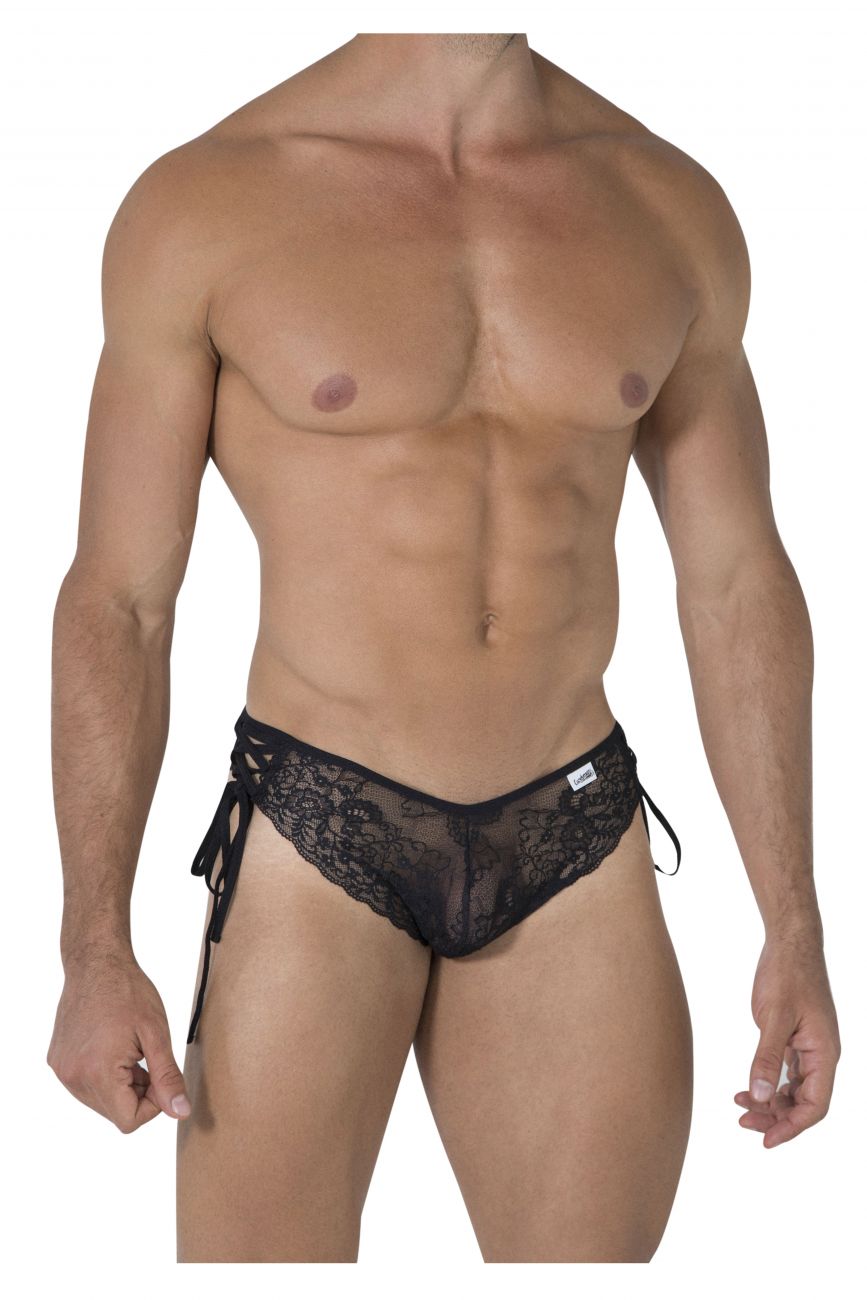 CandyMan 99488 Side Tie Lace Bikini Black