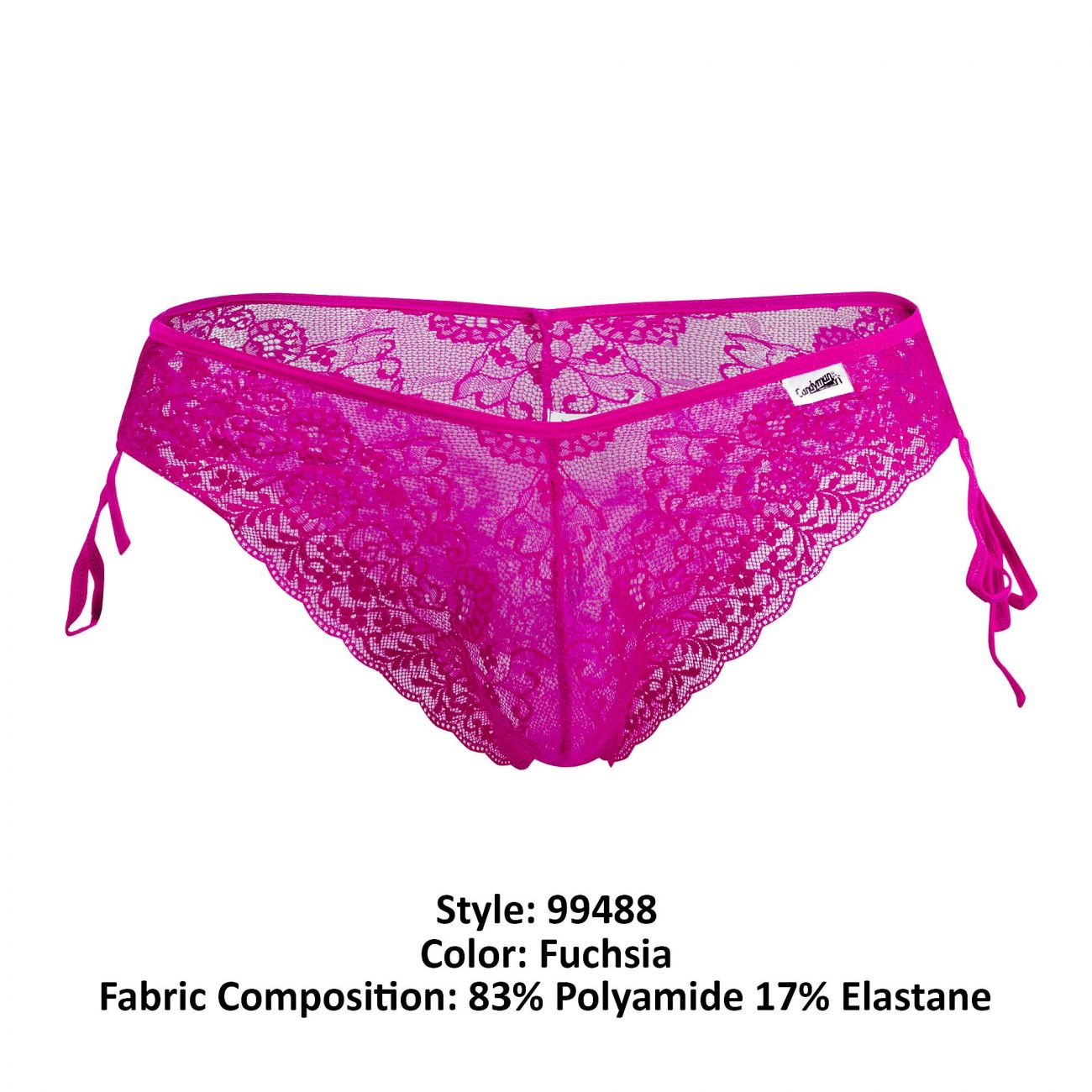 JCSTK - CandyMan 99488 Side Tie Lace Bikini Fuchsia