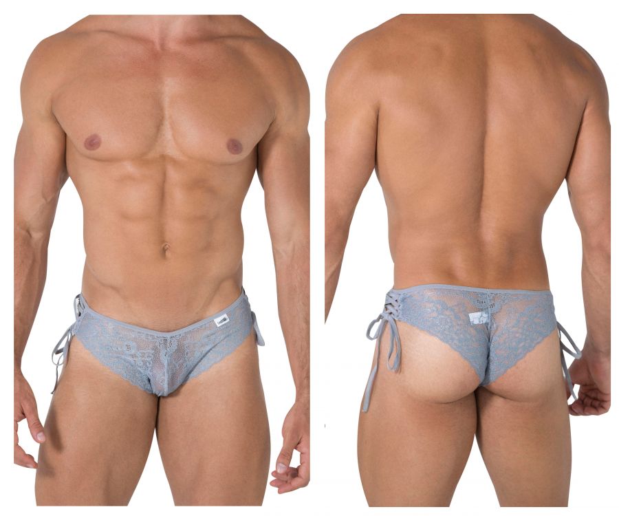 CandyMan 99488 Side Tie Lace Bikini Gray