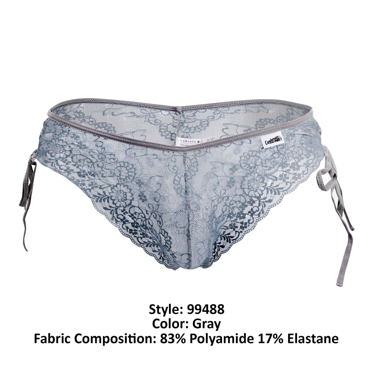 CandyMan 99488 Side Tie Lace Bikini Gray