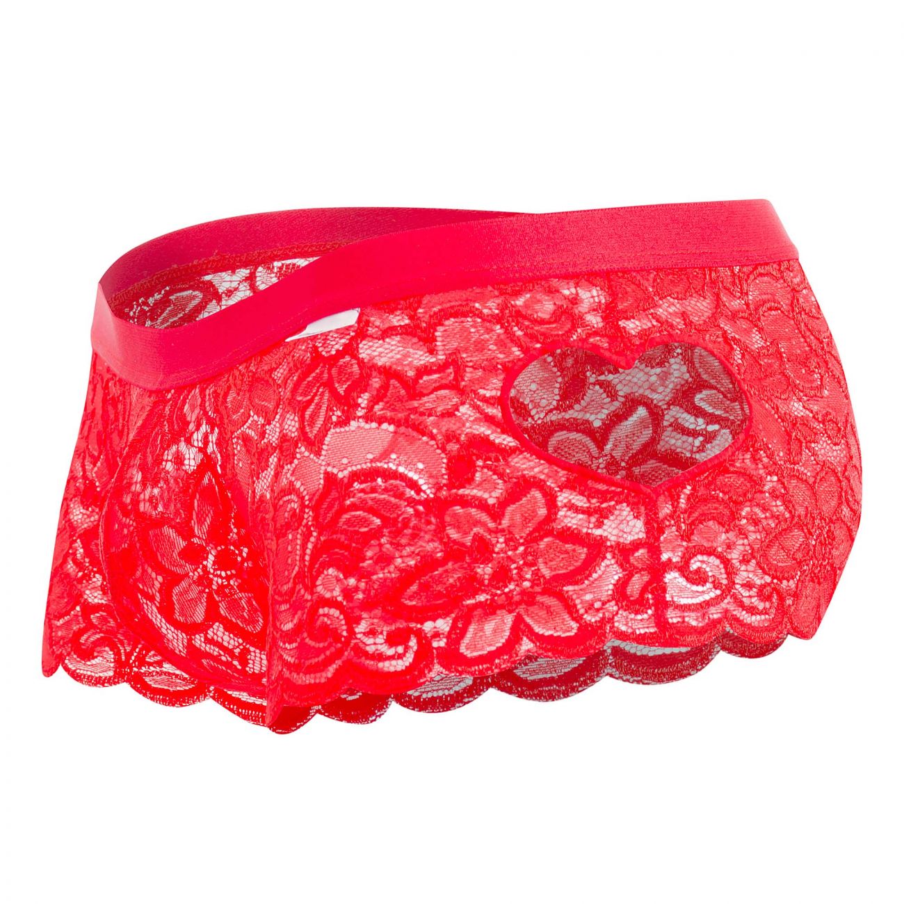 CandyMan 99491 Heart Lace Trunks Red