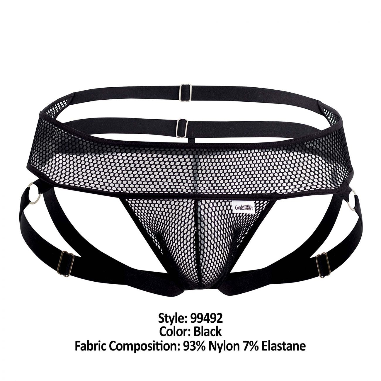 CandyMan 99492 Mesh Jockstrap Black