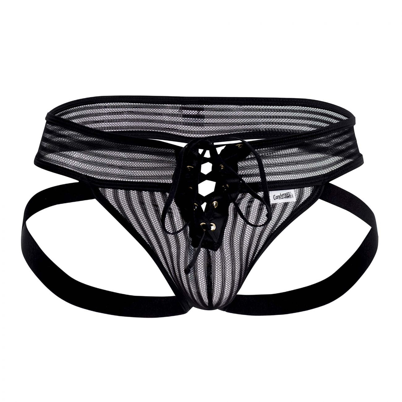 SALE - CandyMan 99493X G-String Jockstrap Black Plus Sizes