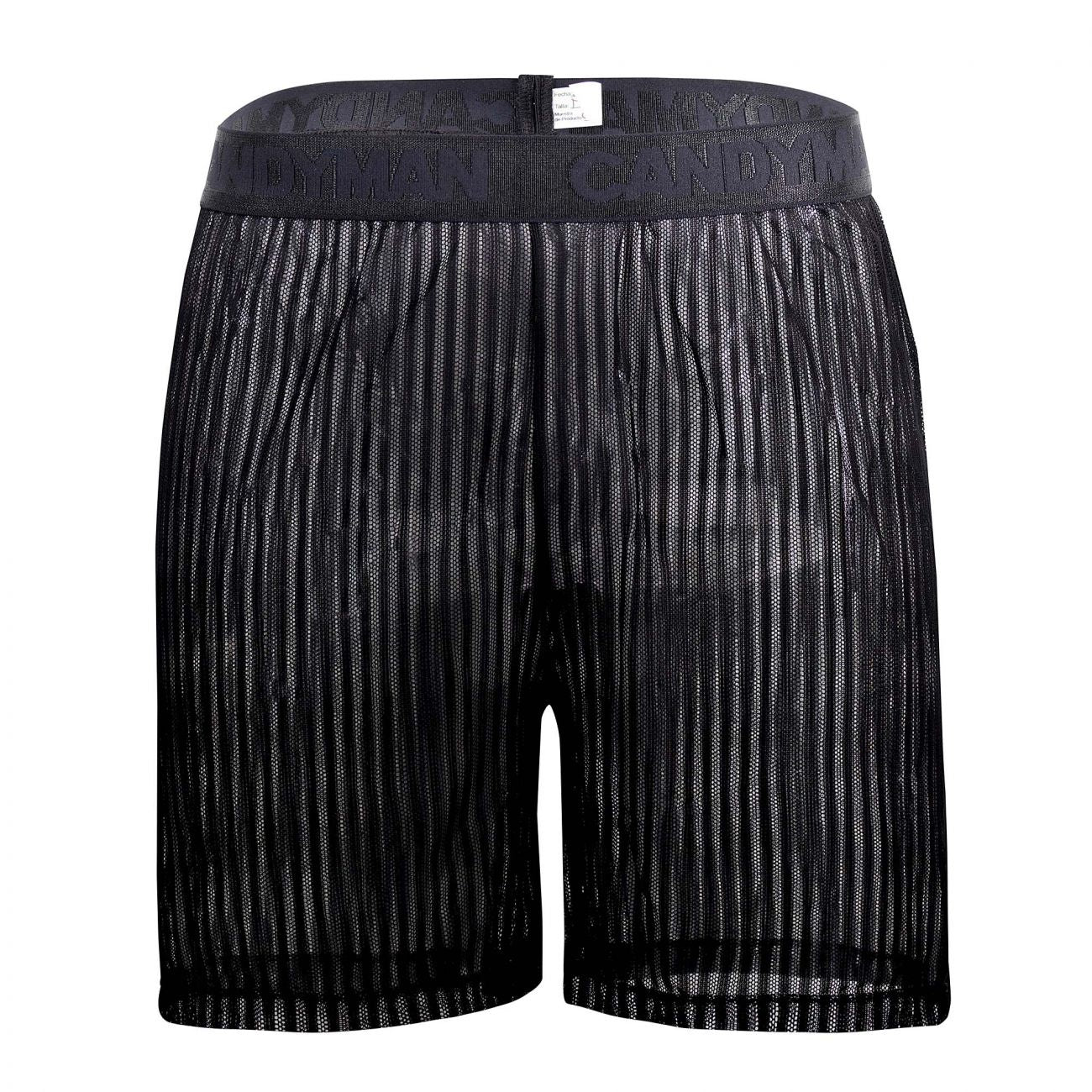 CandyMan 99497X Mesh Lounge Shorts Black Plus Sizes
