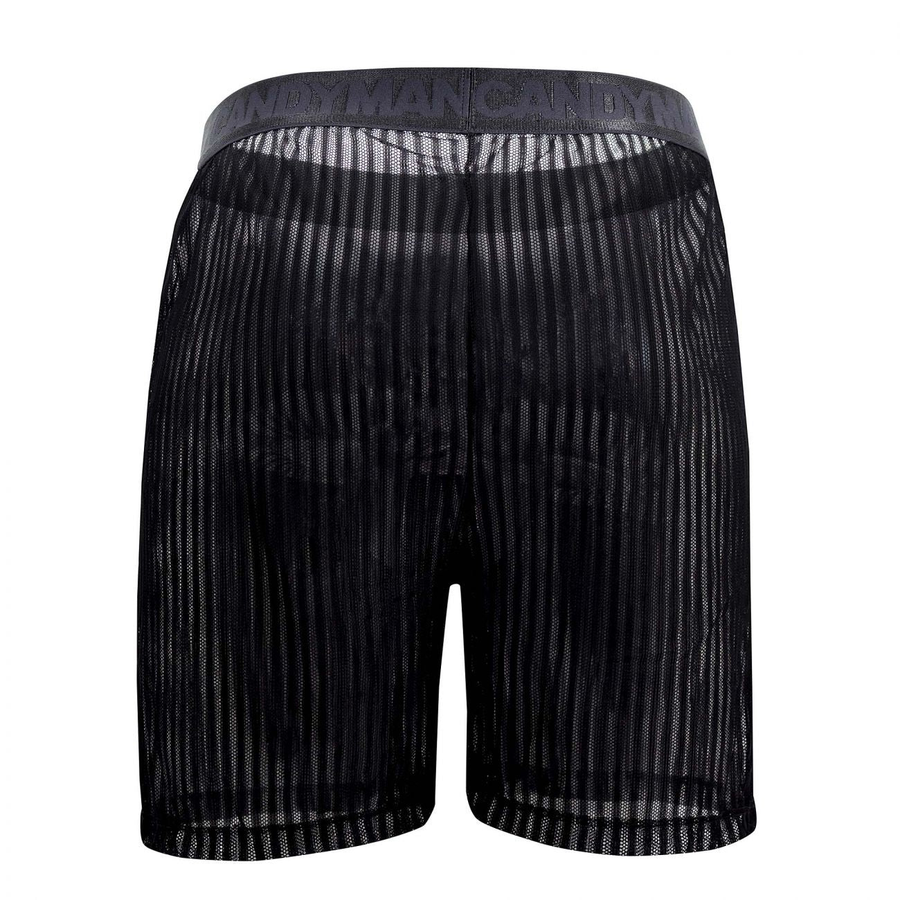 CandyMan 99497X Mesh Lounge Shorts Black Plus Sizes