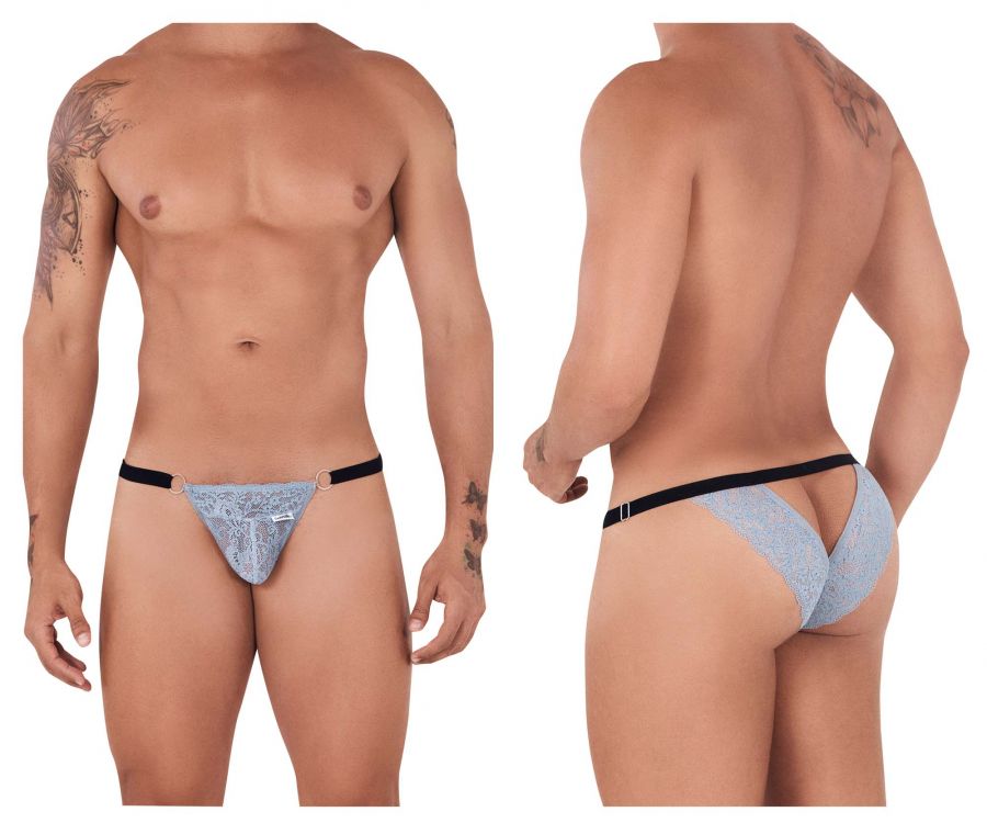 CandyMan 99503 Peekaboo Lace Bikini Gray
