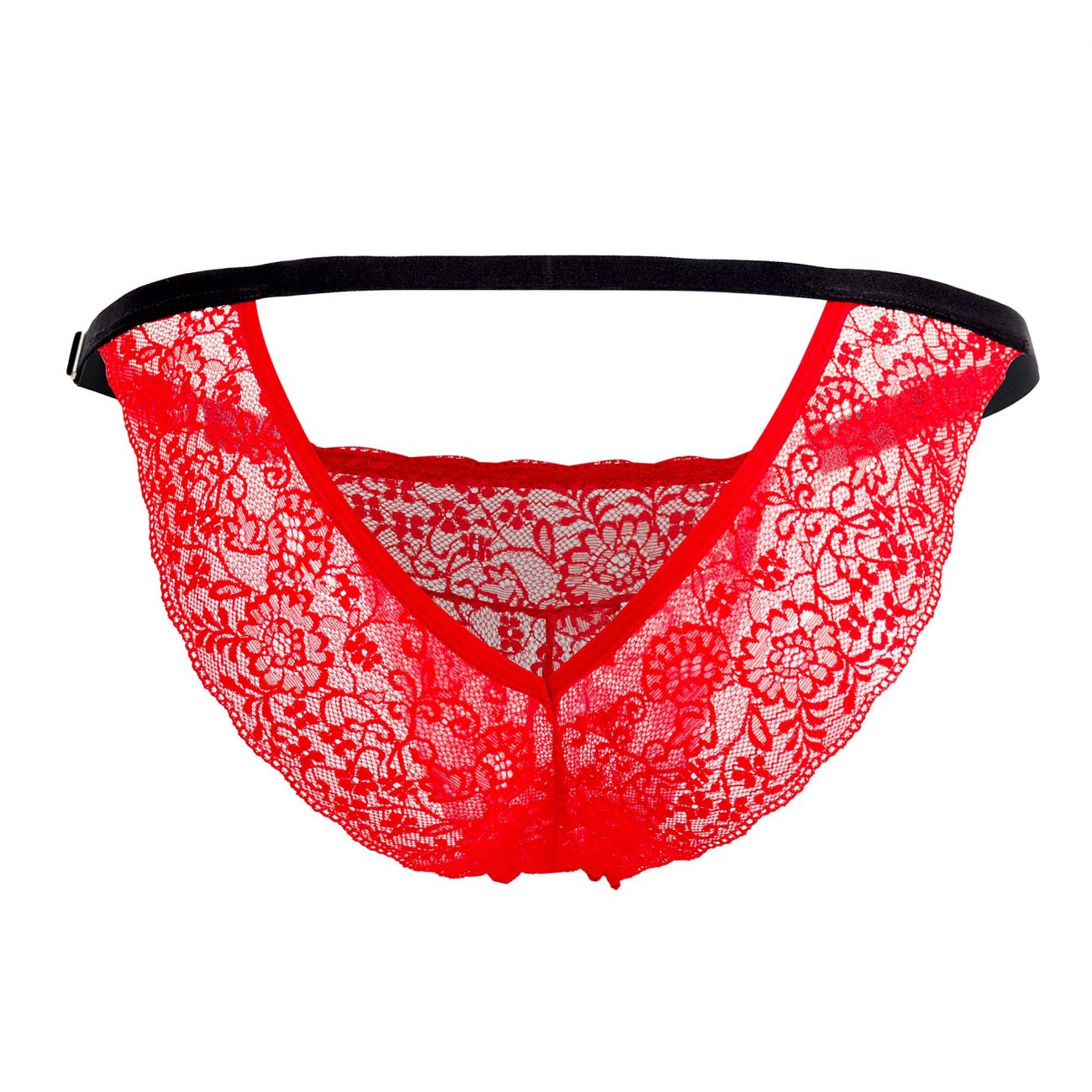 CandyMan 99503 Peekaboo Lace Bikini Red
