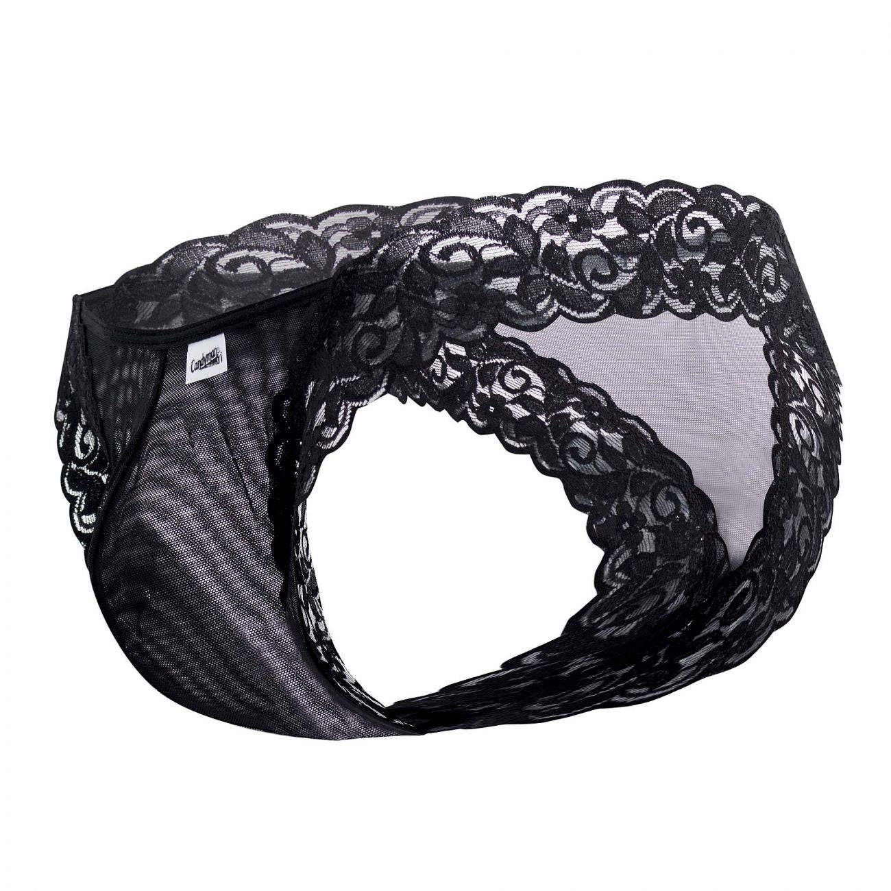 CandyMan 99506 Mesh-Lace Thongs Black