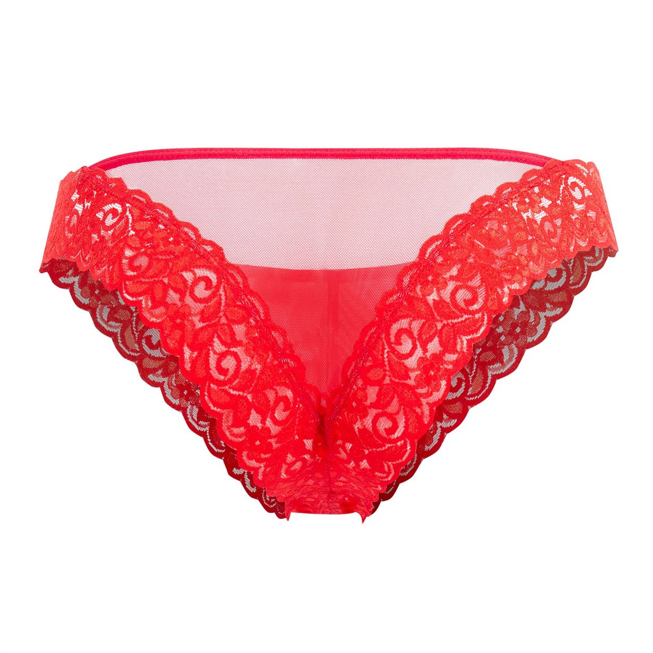 CandyMan 99506 Mesh-Lace Thongs Red