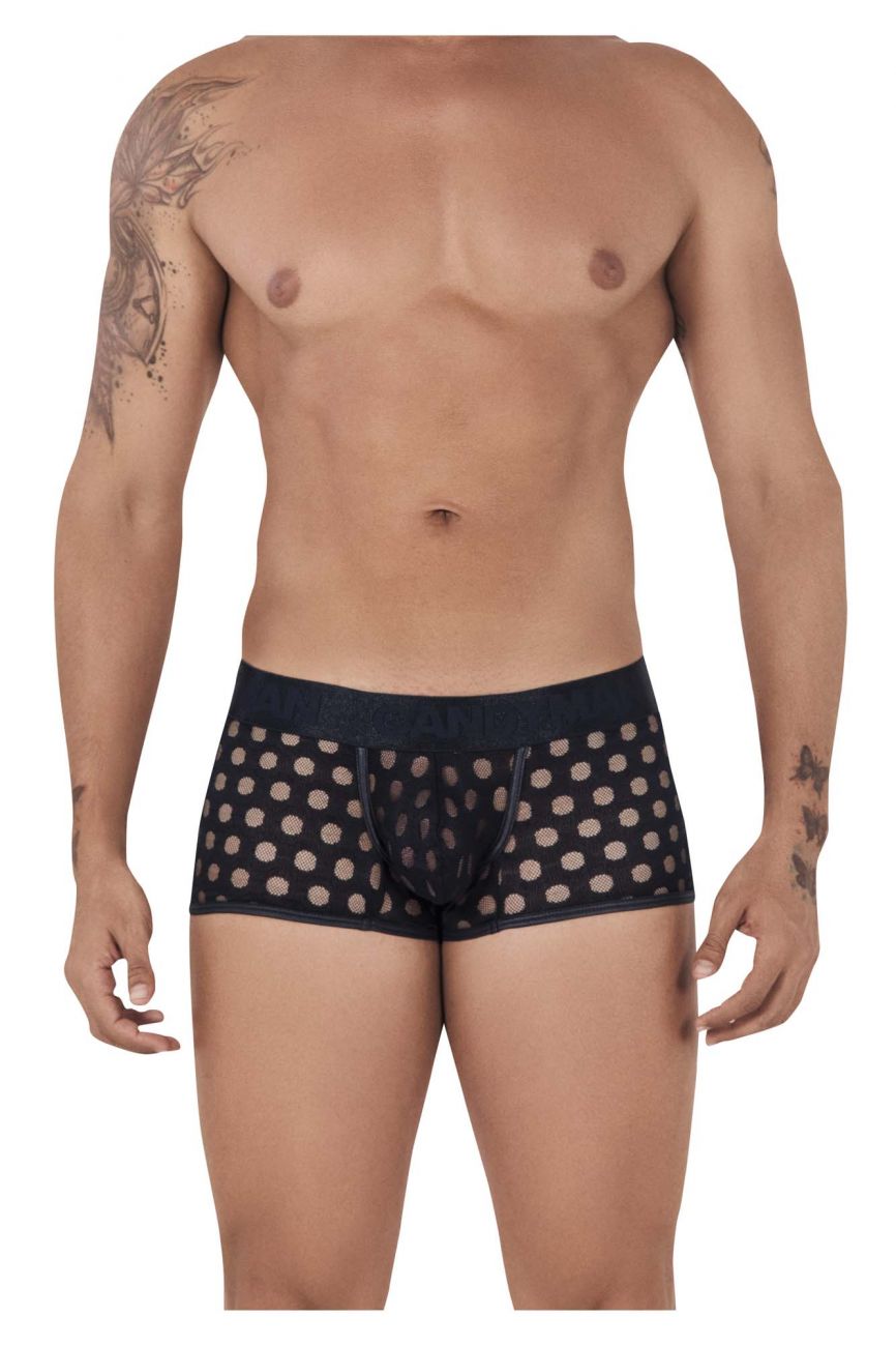 CandyMan 99511 Polka Mesh Trunks Black