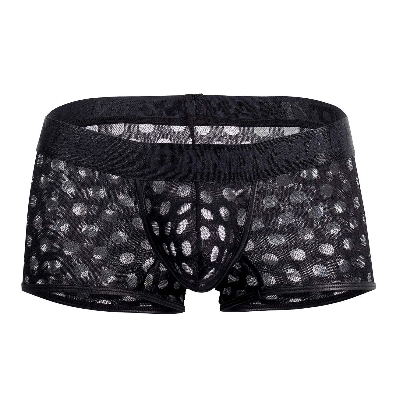 CandyMan 99511 Polka Mesh Trunks Black