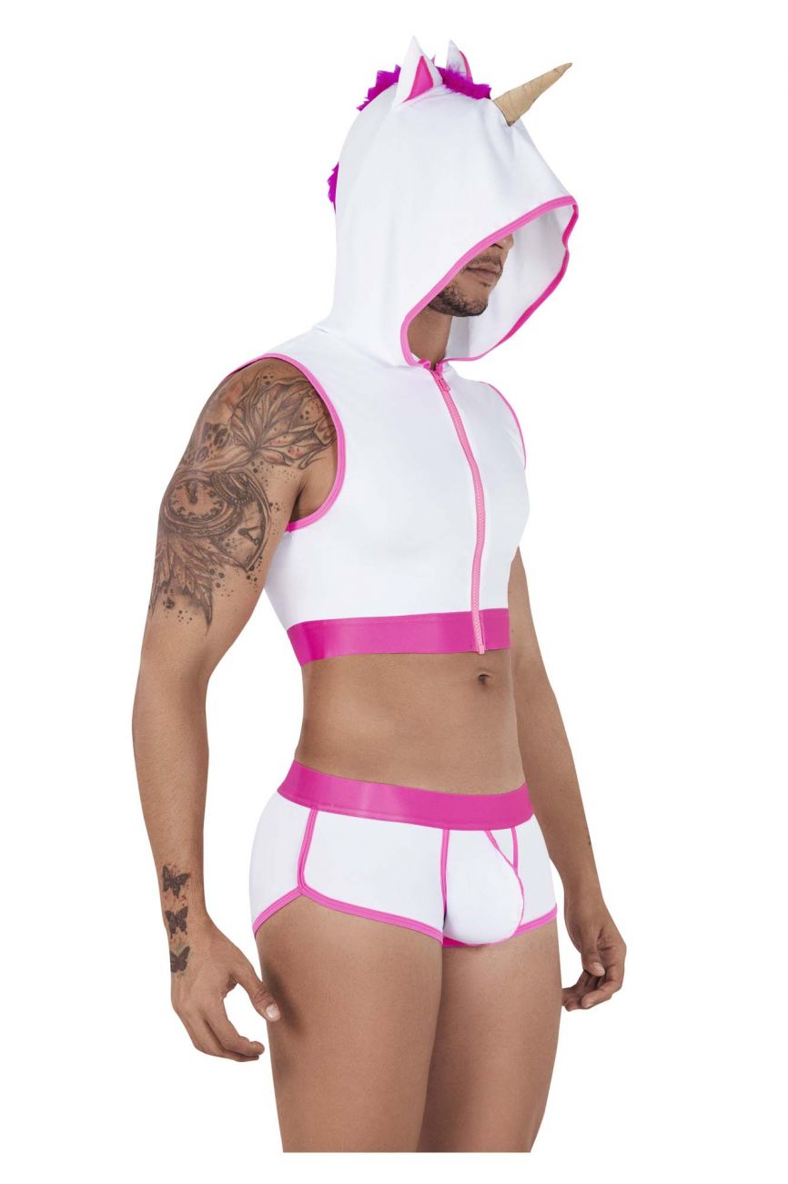 CandyMan 99520 Unicorn Hoodie and Trunks Set White