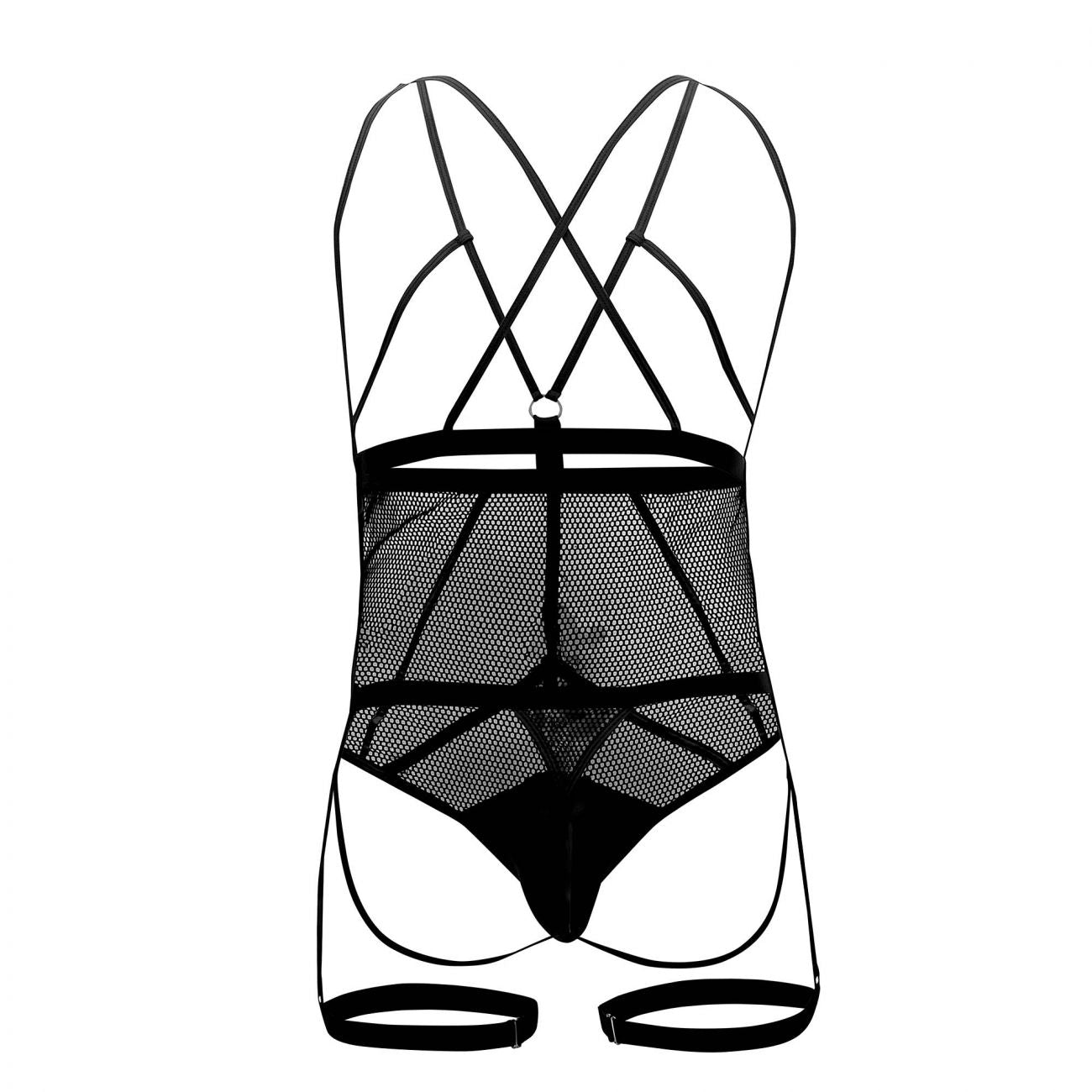 CandyMan 99542 Garter Bodysuit Black