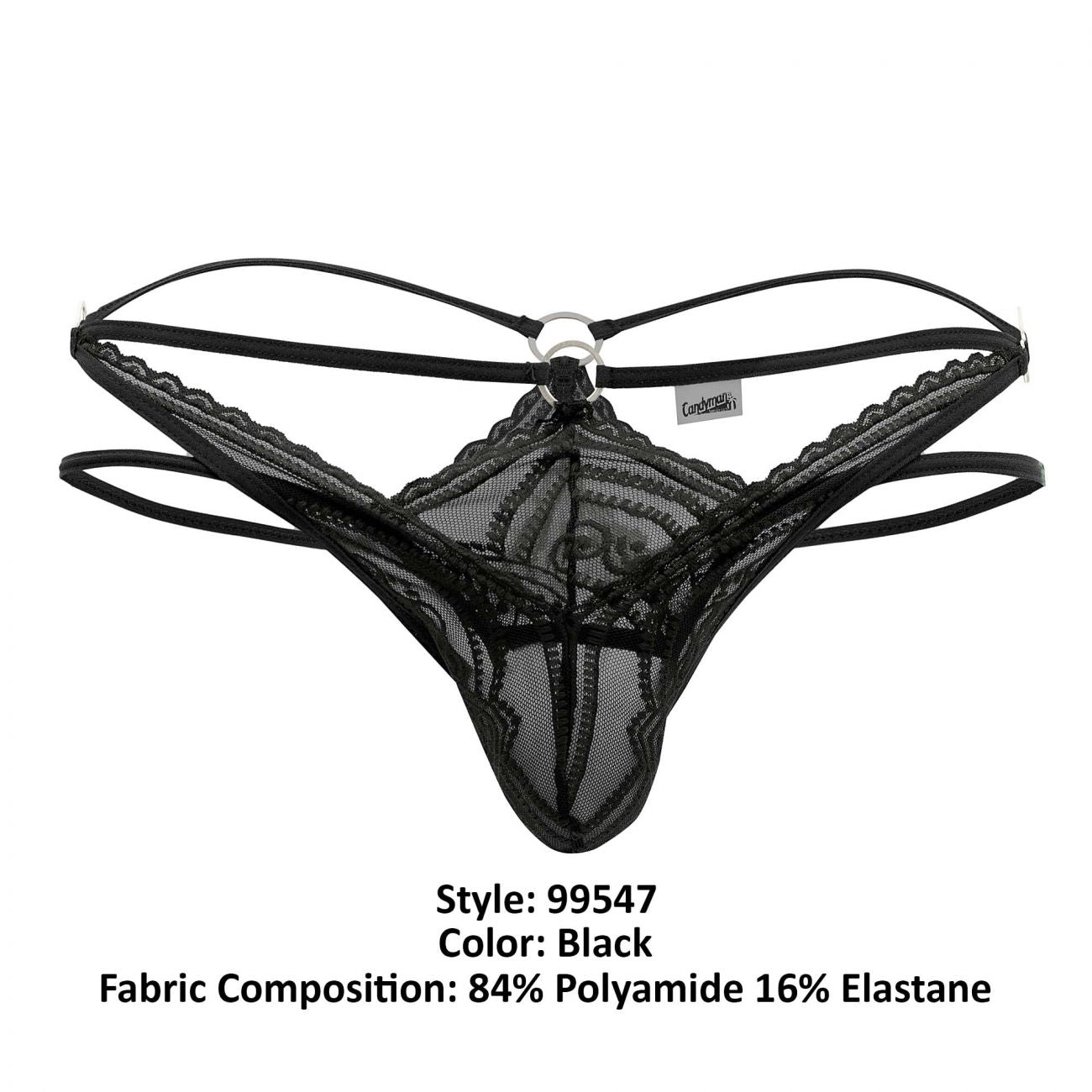 CandyMan 99547 Double Thongs Black