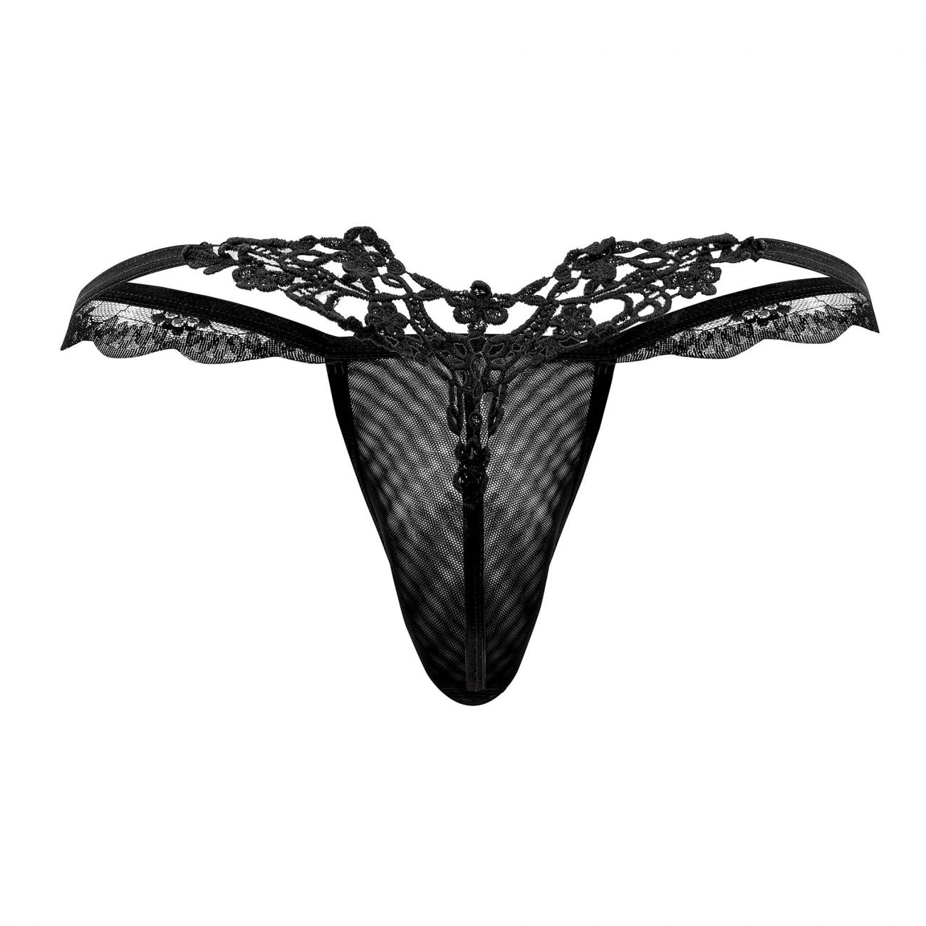 CandyMan 99563 Mesh-Lace G-String Black