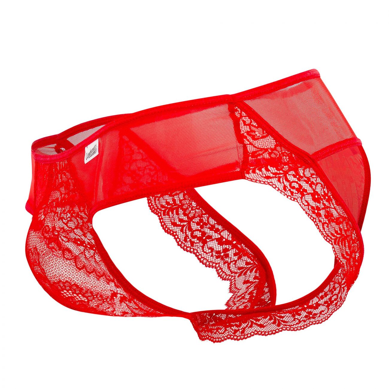 CandyMan 99565 Mesh-Lace Thongs Red