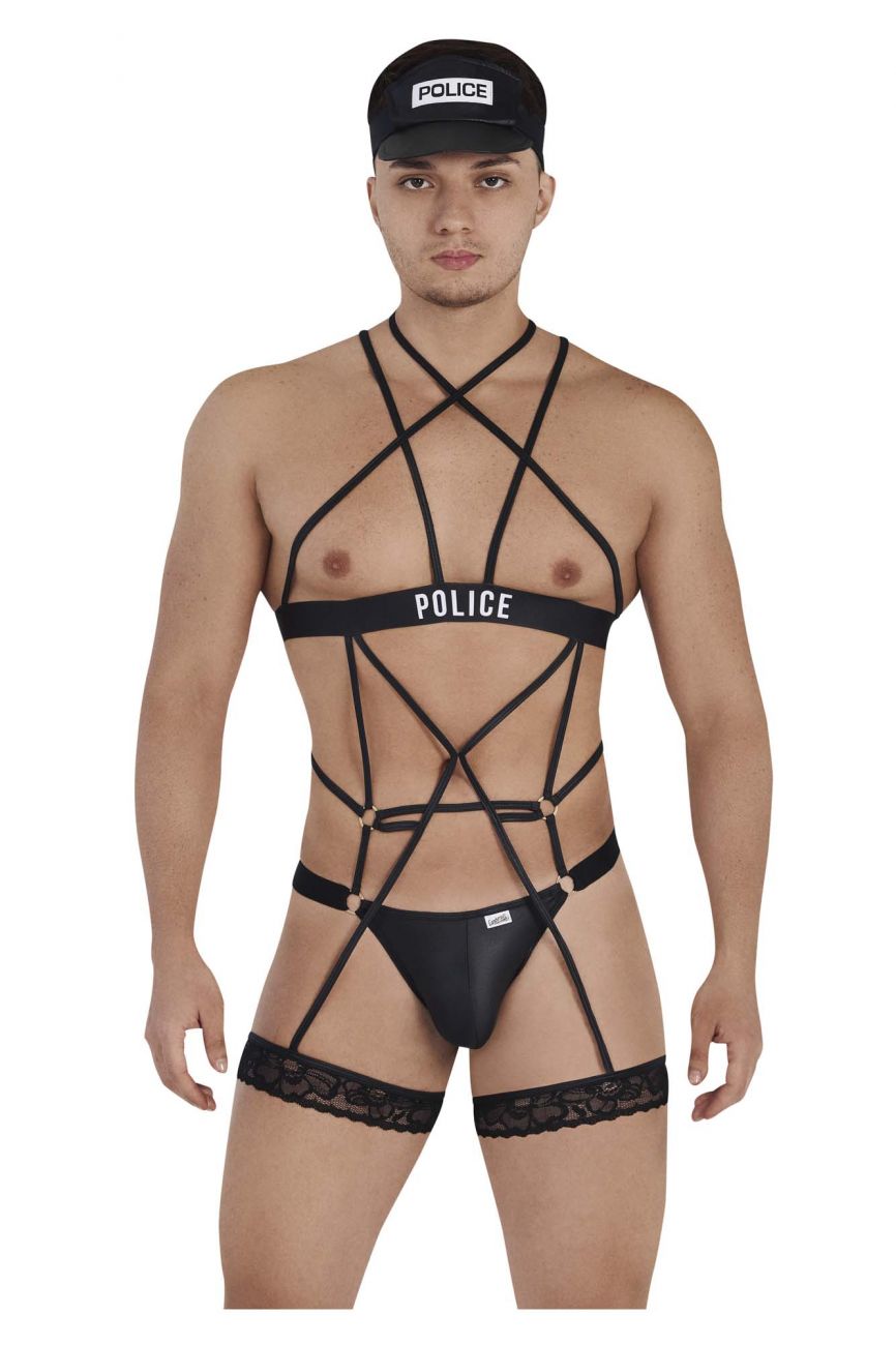 CandyMan 99569 Police Costume Outfit Black