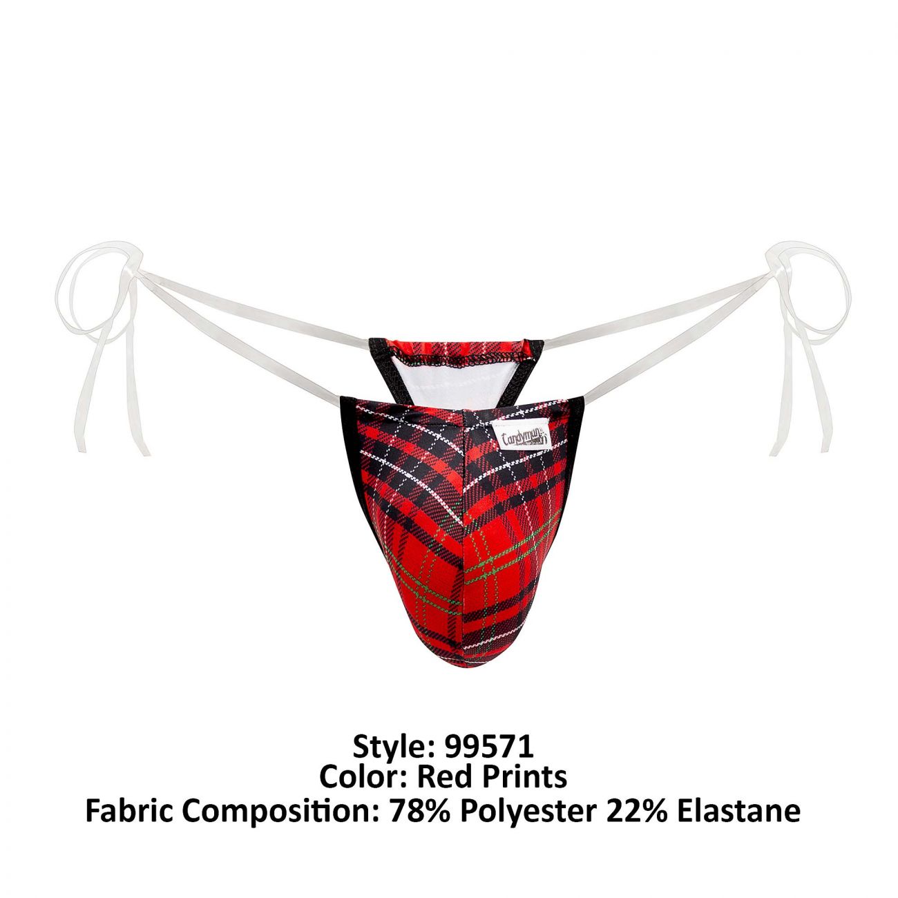CandyMan 99571 Invisible Strap Micro G-String Red Print