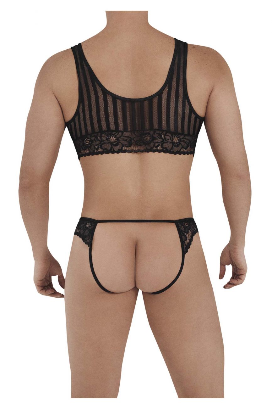 CandyMan 99574 Harness-Bodysuit Outfit Black