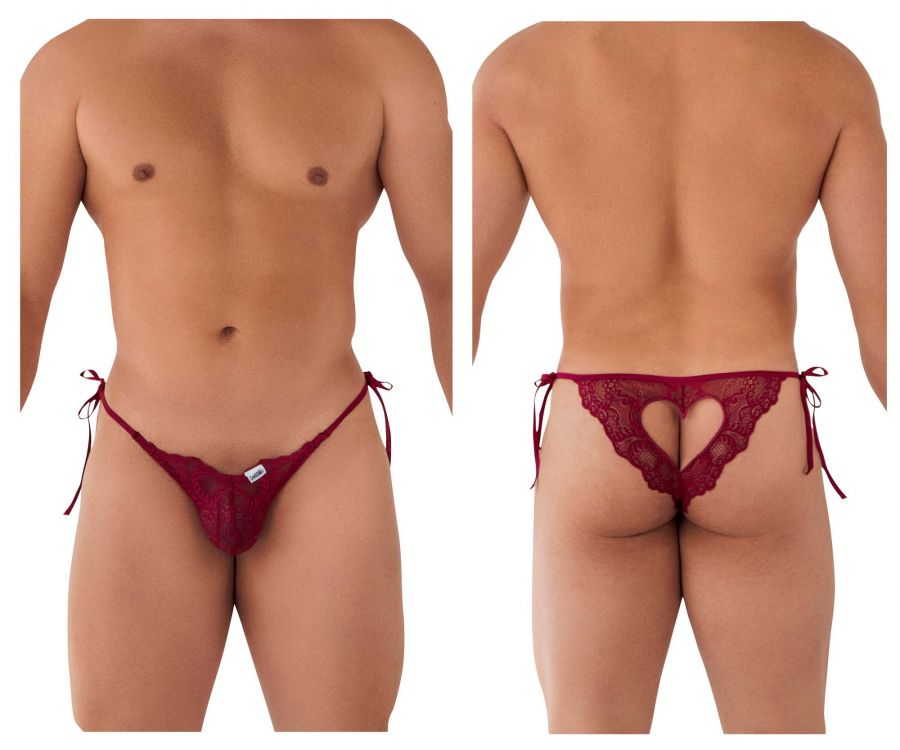 CandyMan 99579 Lace Heart Bikini Burgundy