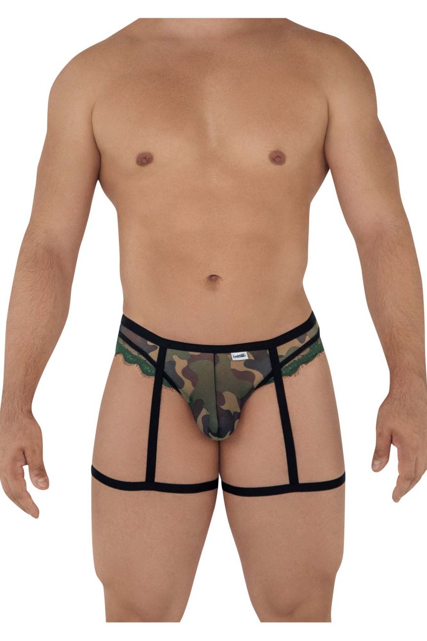 CandyMan 99580 Garter Camo Thongs Green