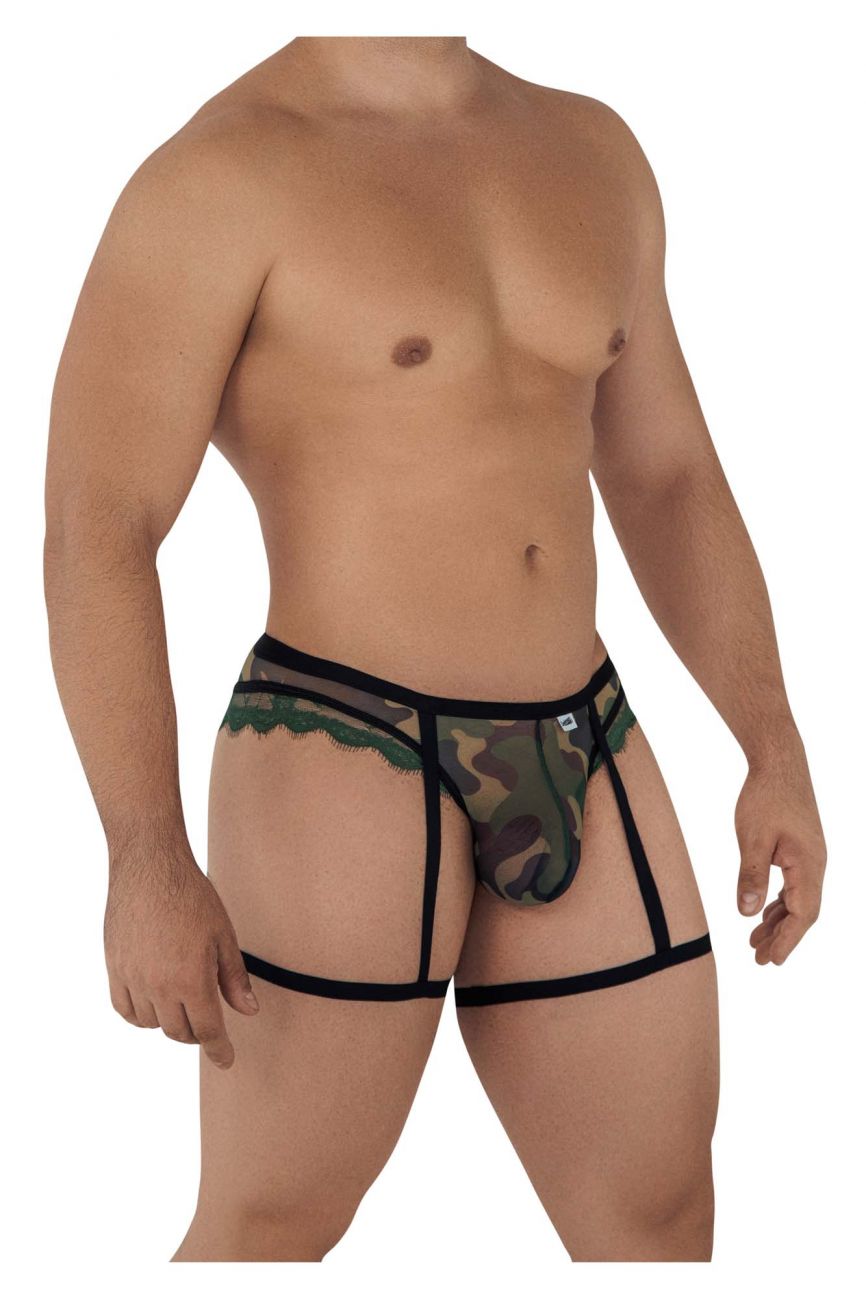 CandyMan 99580 Garter Camo Thongs Green