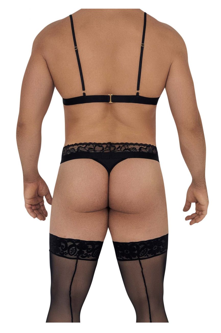 CandyMan 99581 Harness-Thongs Outfit Black