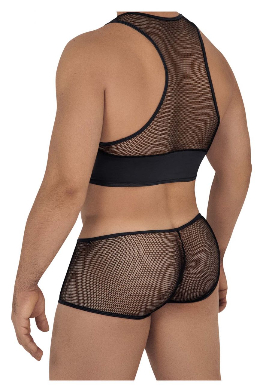 CandyMan 99590 Mesh Top-Trunks Outfit Black