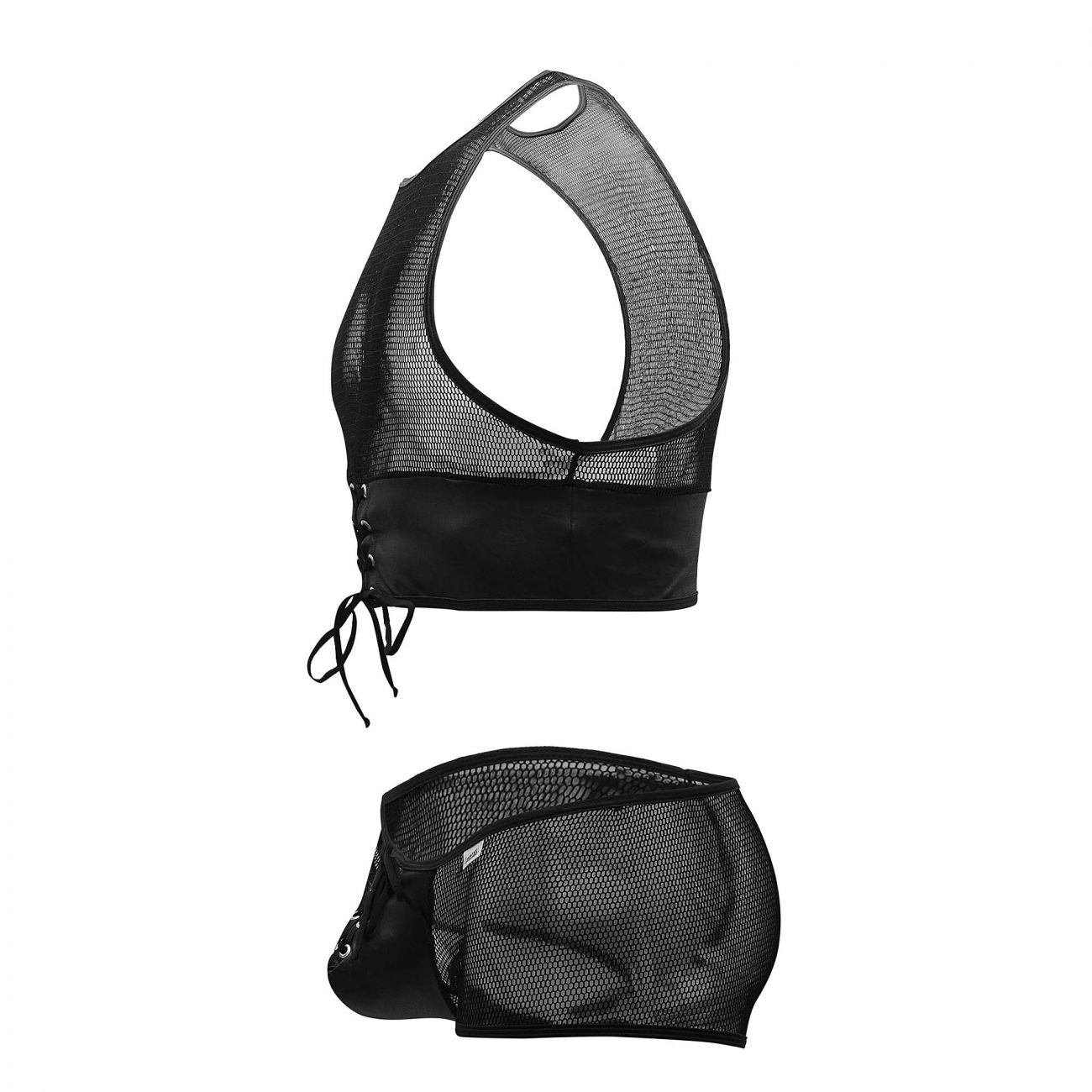 CandyMan 99590 Mesh Top-Trunks Outfit Black