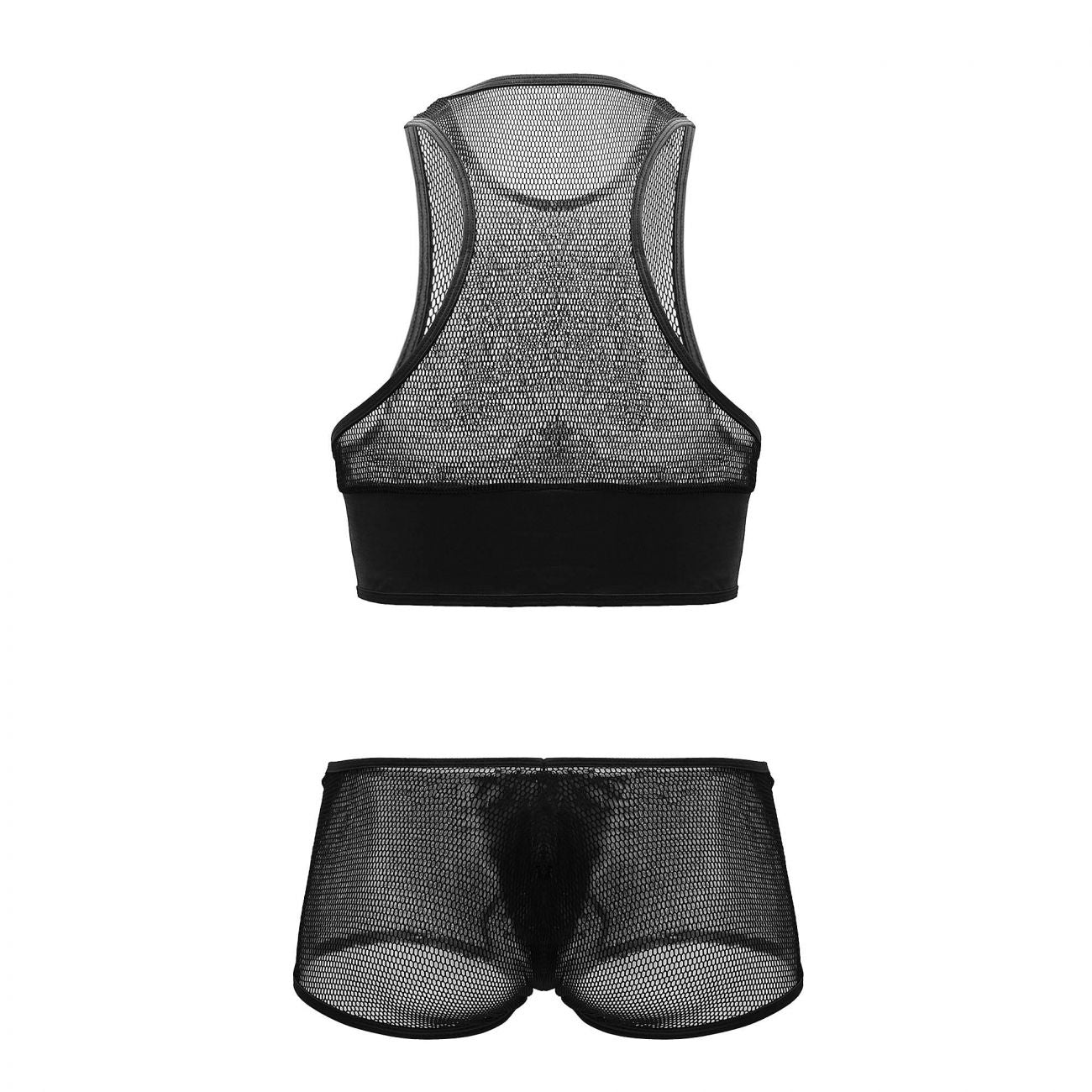 CandyMan 99590 Mesh Top-Trunks Outfit Black