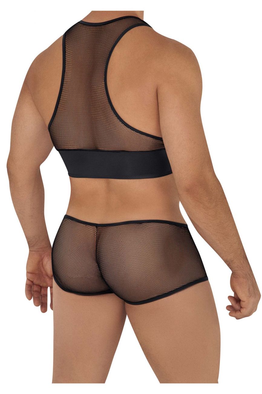 CandyMan 99590 Mesh Top-Trunks Outfit Black