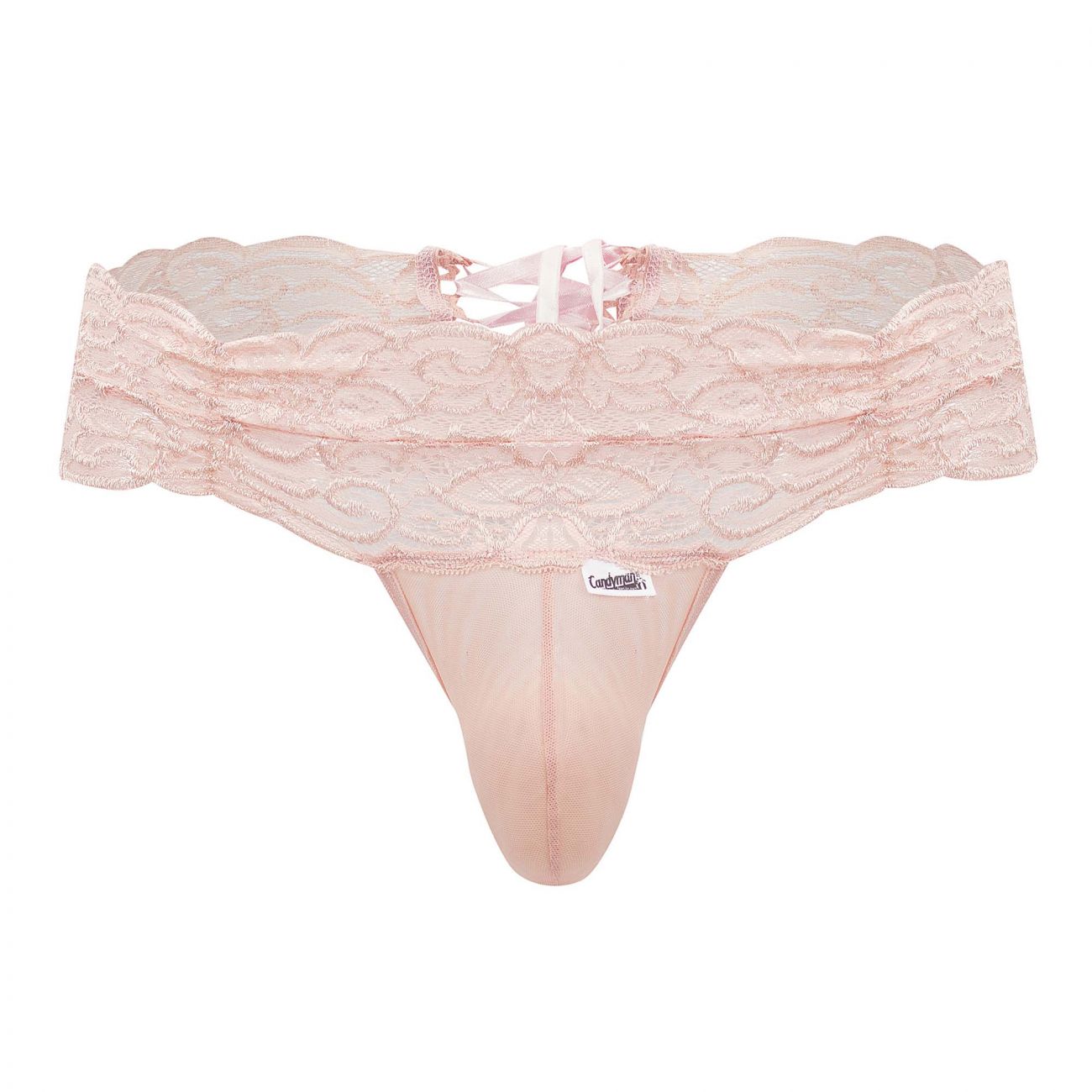 CandyMan 99595 Floral Lace Thongs Rose