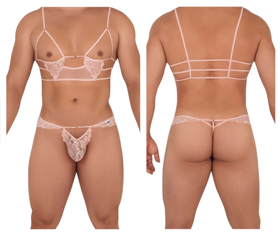 CandyMan 99604 Harness-Thongs Outfit Rose