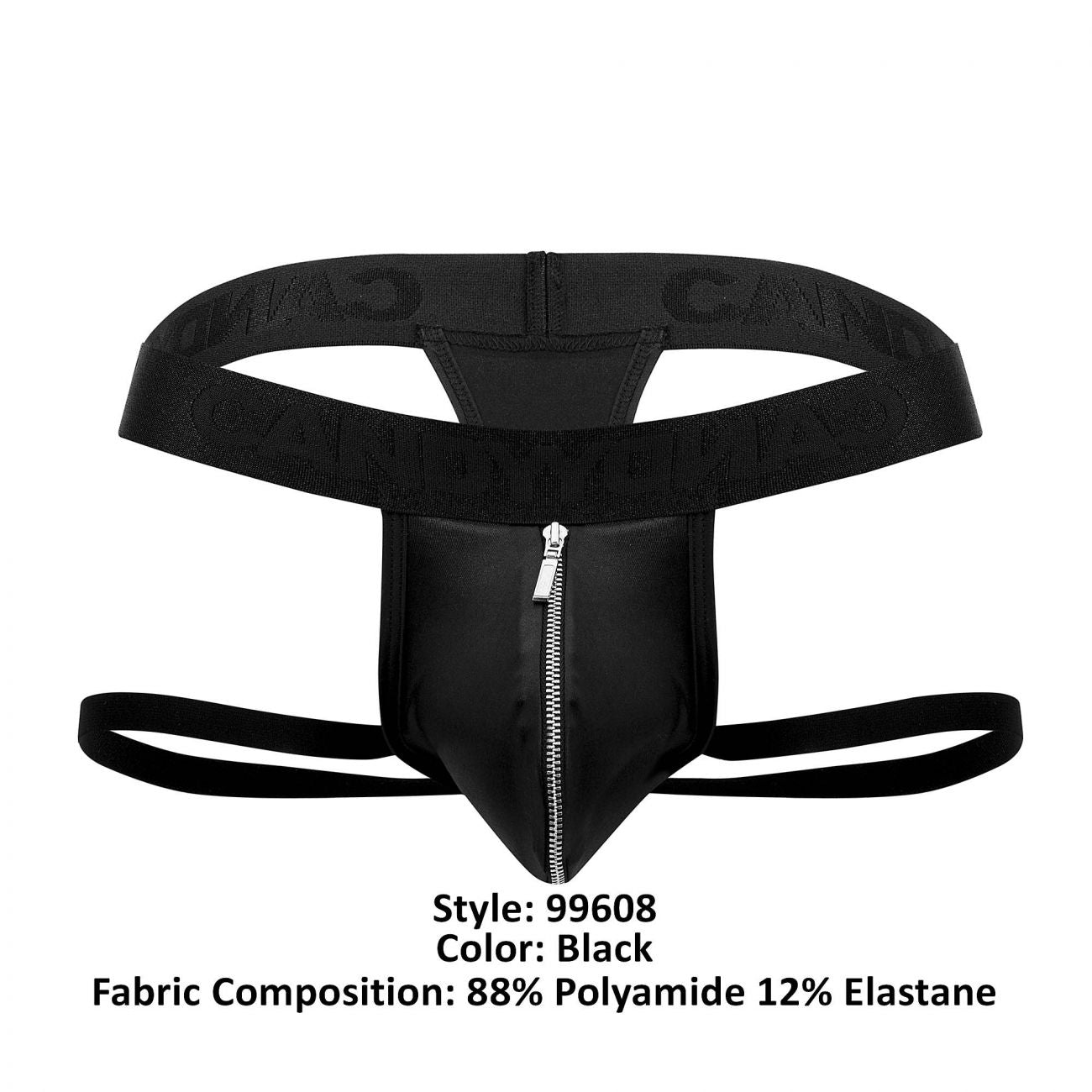 CandyMan 99608 Zipper Jockstrap Black