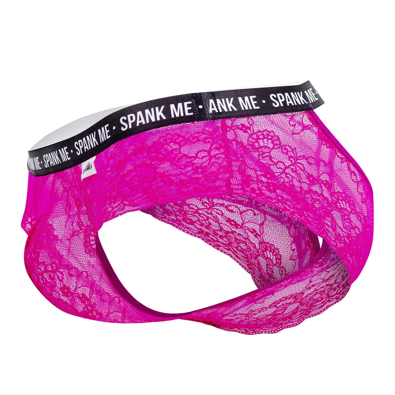 CandyMan 99615X Spank Me Lace Briefs Pink Plus Sizes