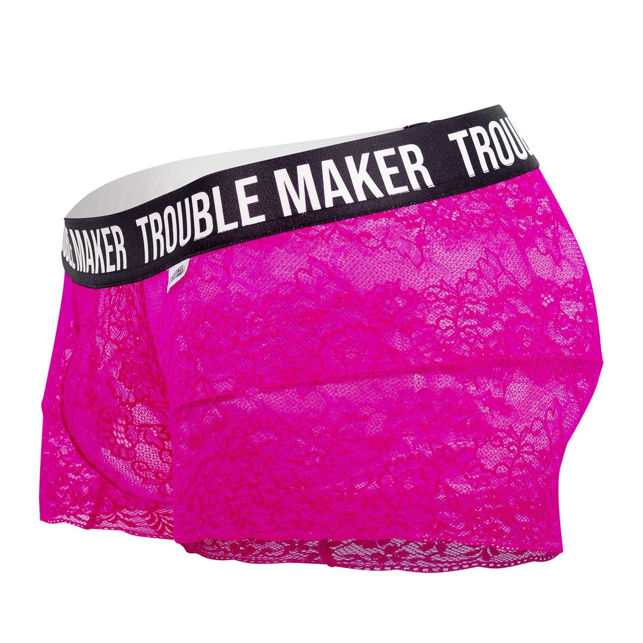 CandyMan 99616X Trouble Maker Lace Trunks Pink Plus Sizes