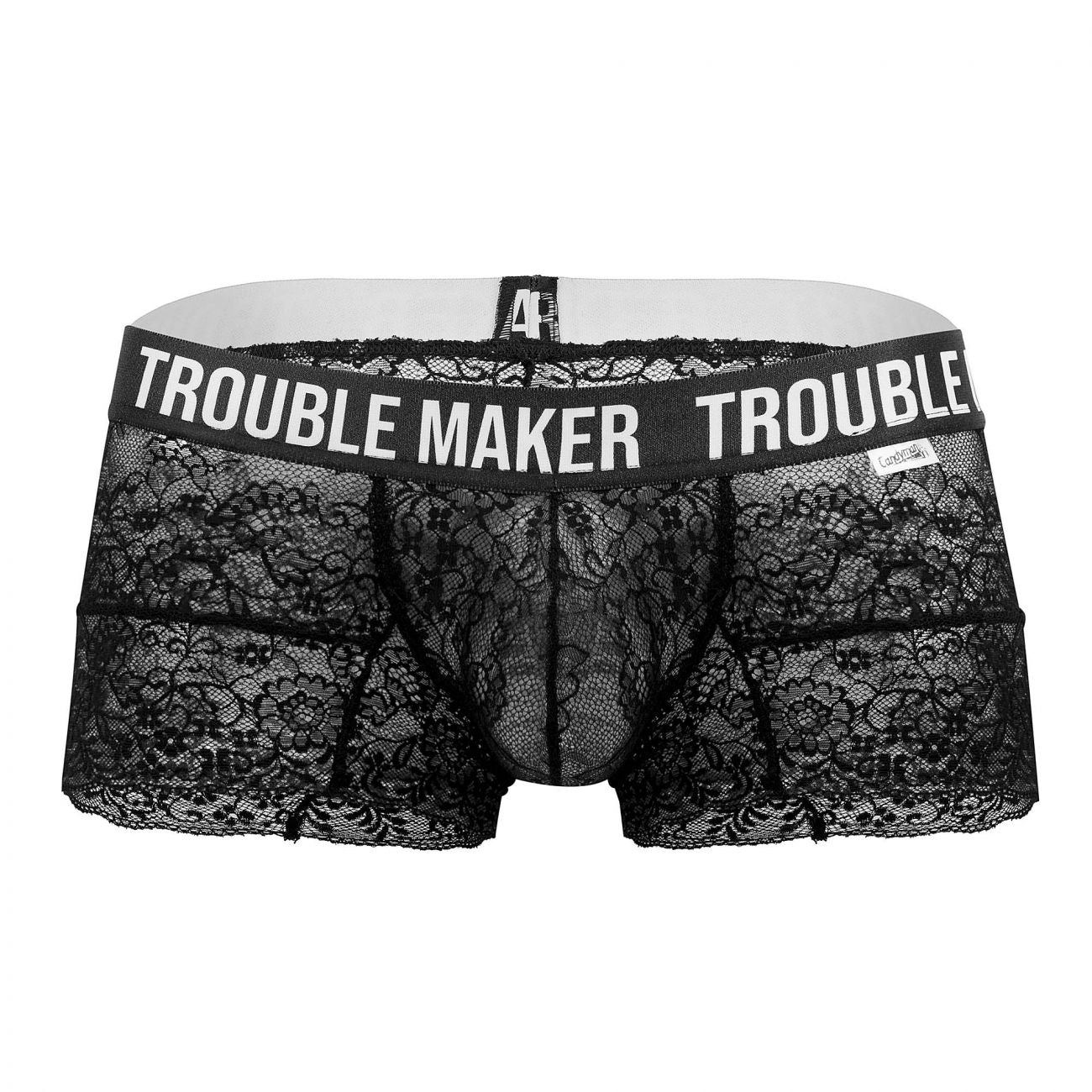 CandyMan 99616 Trouble Maker Lace Trunks Black