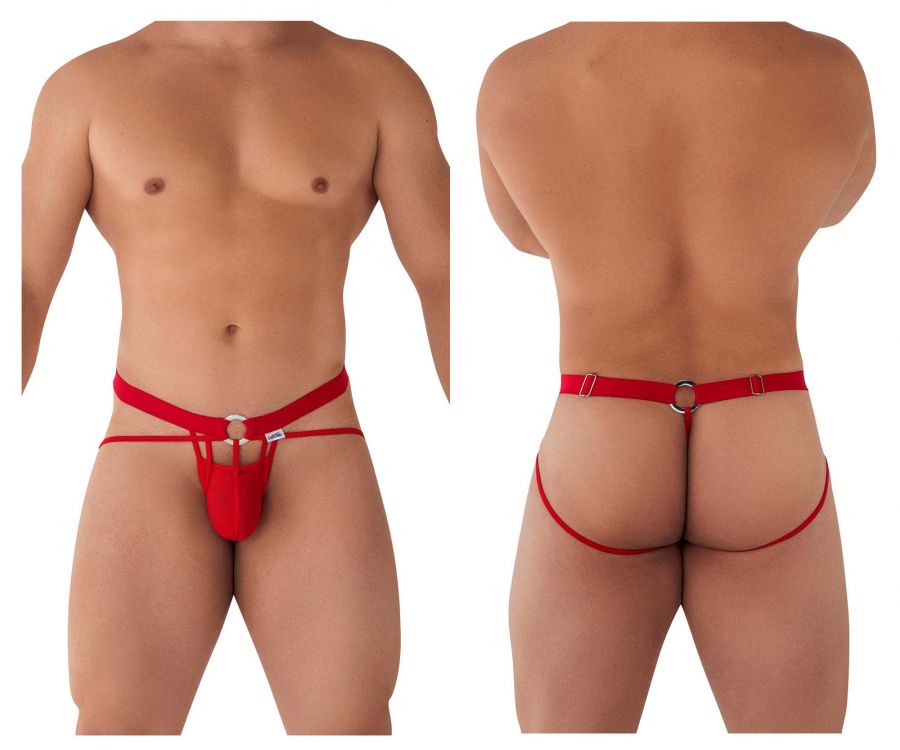 CandyMan 99617 Mesh Cage Jockstrap Red