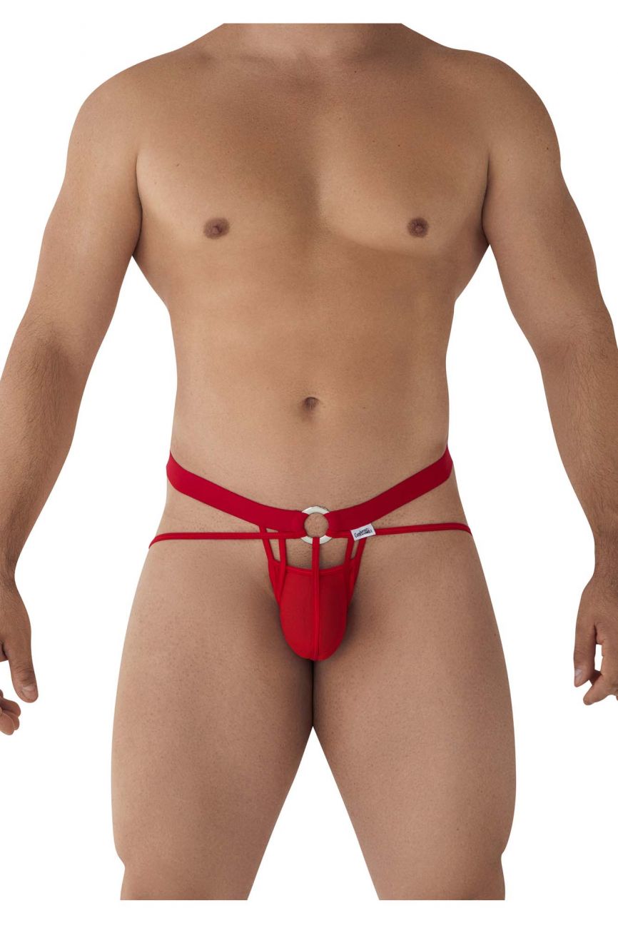 CandyMan 99617 Mesh Cage Jockstrap Red