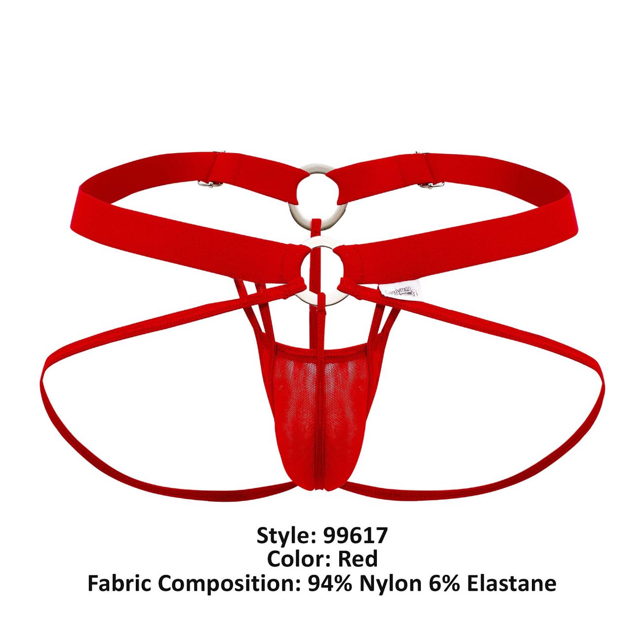 CandyMan 99617 Mesh Cage Jockstrap Red