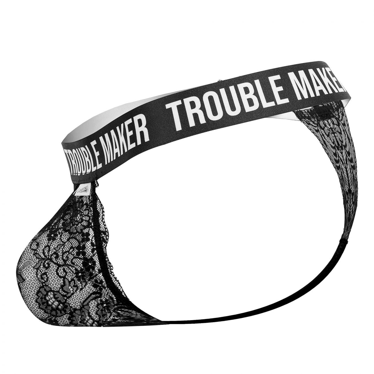 CandyMan 99618 Trouble Maker Lace Thongs Black