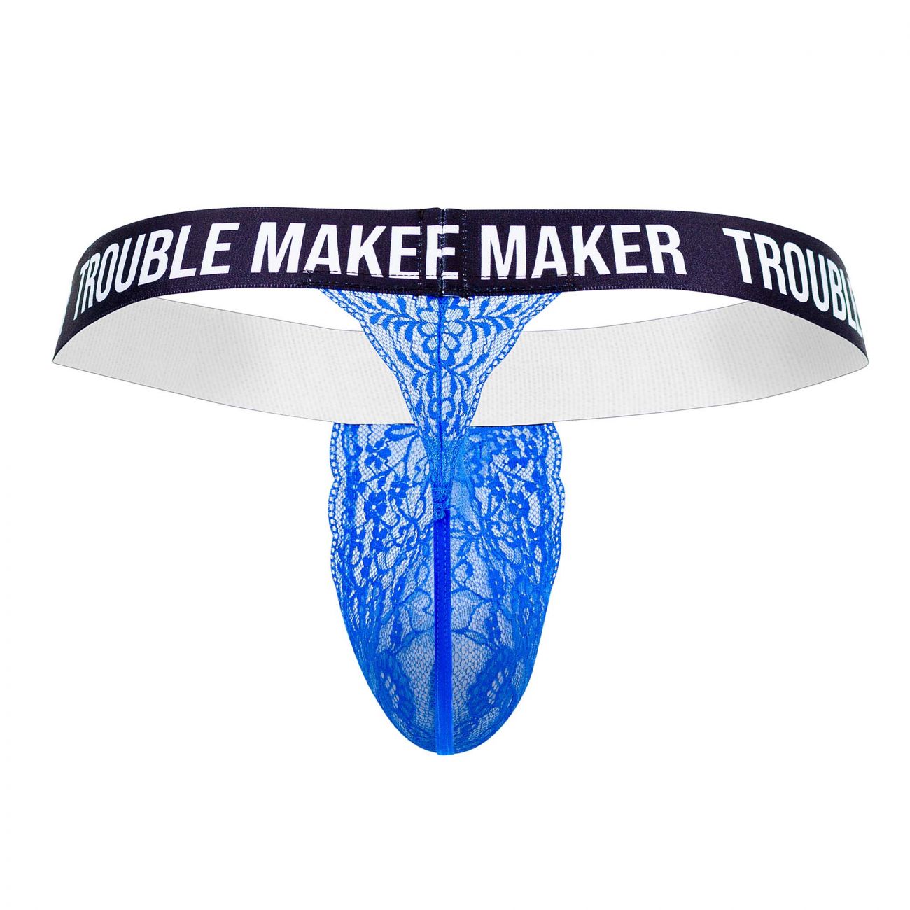 CandyMan 99618 Trouble Maker Lace Thongs Dark Blue