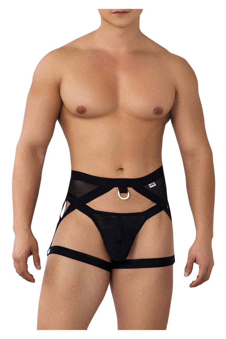 CandyMan 99623 Sexy Garter Jockstrap Black