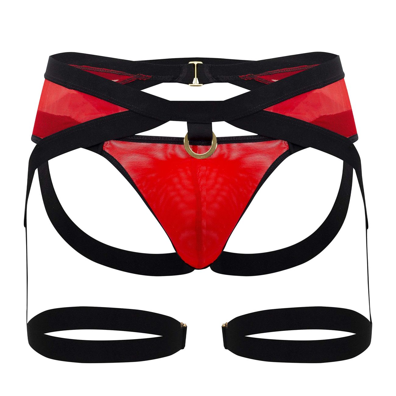 CandyMan 99623 Sexy Garter Jockstrap Red