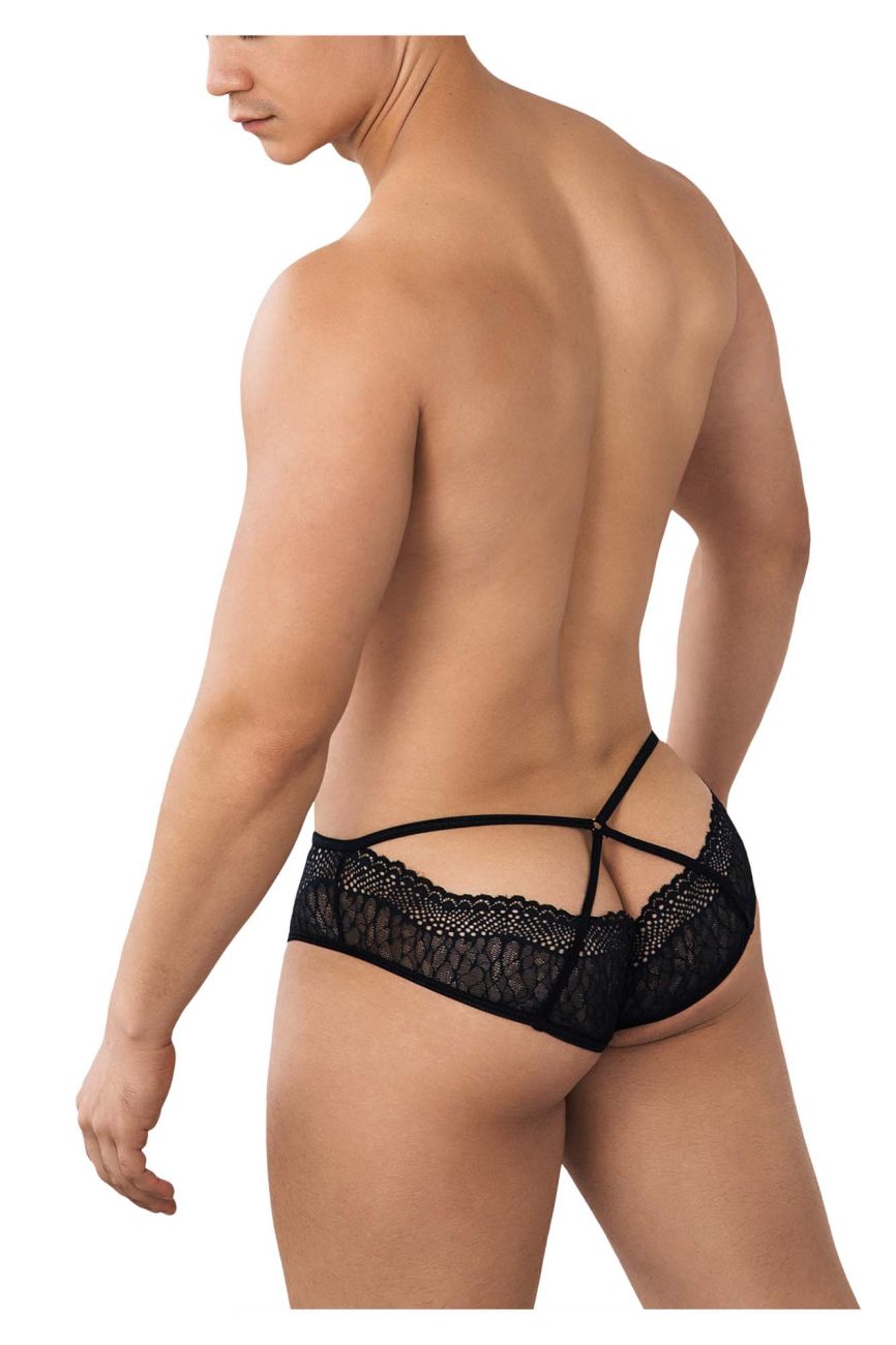 CandyMan 99624 Alluring Lace Briefs Black