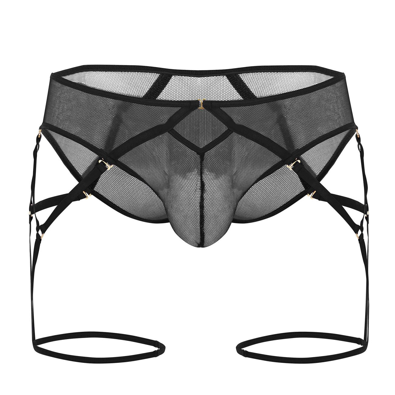 CandyMan 99625 Mesh Garter Briefs Black CandyMan 99625 Mesh Garter Briefs Black