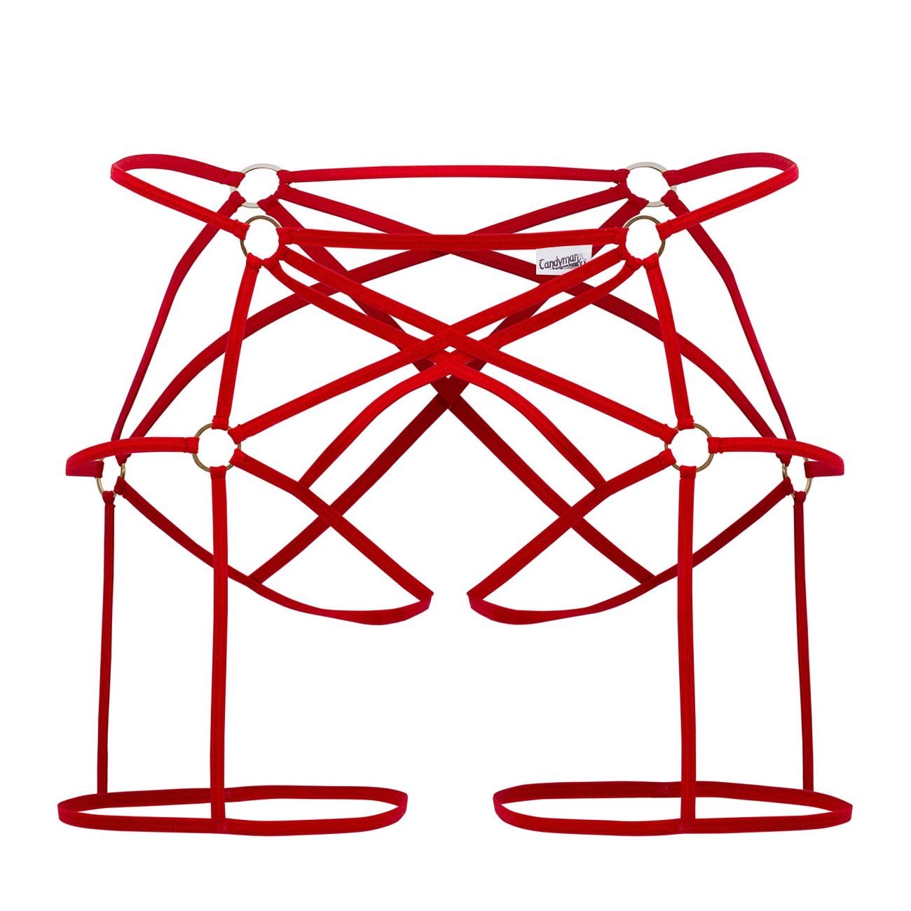 CandyMan 99646 Cage Jockstrap Red