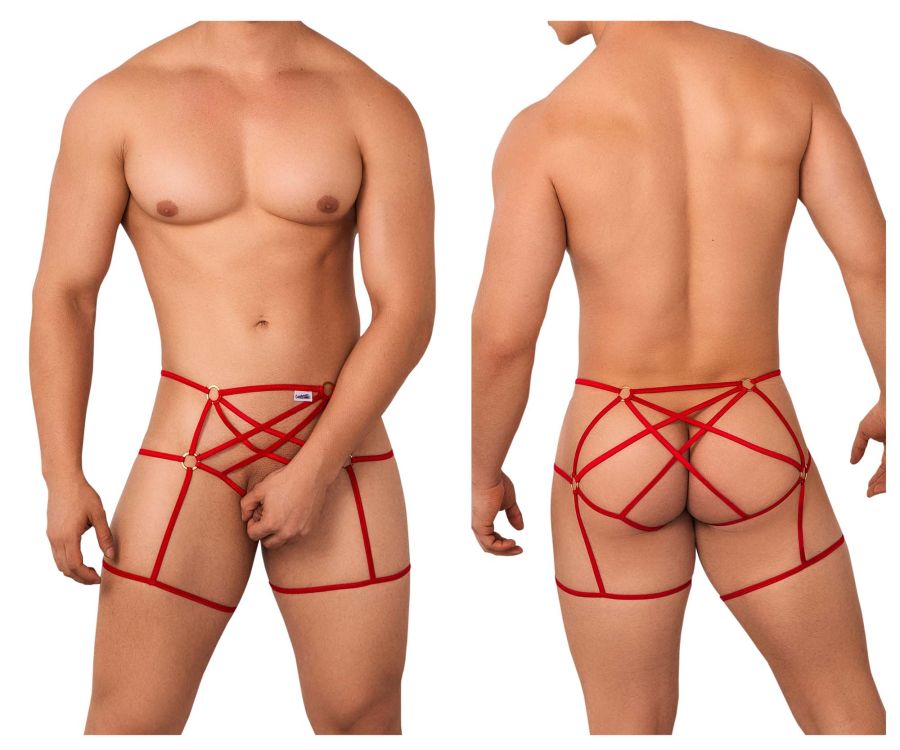 CandyMan 99646 Cage Jockstrap Red