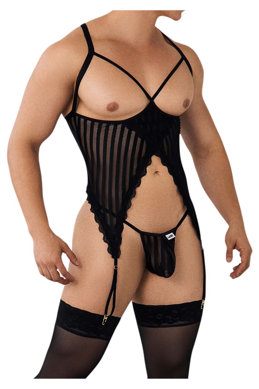 JCSTK - CandyMan 99654 Mesh Two Piece Set Black